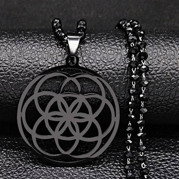 Other - Yoga Flower of Life Stainless Steel Necklace